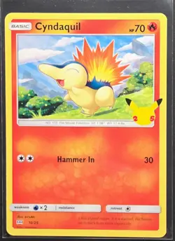 Cyndaquil 10/25 25th Annvisery McDonald's Non Holo Promo Card Pokemon 2021 - Image 1