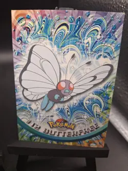 Pokemon Card - Caterpie, Metapod, Butterfree - Topps - Black Logo - Set Of 3 LP - Image 4