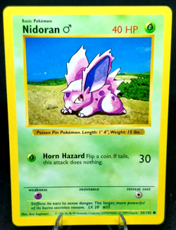 Pokemon Card - Shadowless Nidoran (55/102) Base Set Common 1999 ***NM*** - Image 1