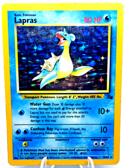 Pokemon Card - Lapras (10/62) Fossil Set Holo Rare ***EXC*** - Image 1