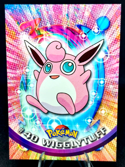 Pokemon Card 1999 Topps TV Animation Wigglytuff #40 Green Logo Topps Series 1 - Image 1