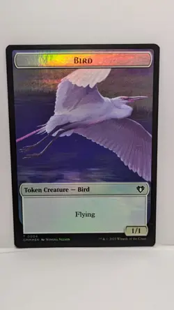 Bird Thrull Double-Sided Token Commander Masters Foil - Image 2