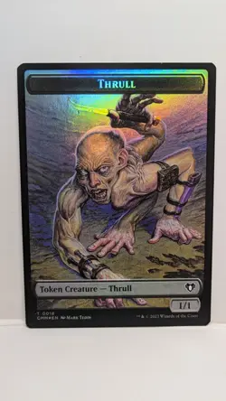 Bird Thrull Double-Sided Token Commander Masters Foil - Image 3