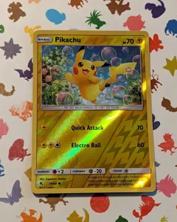 Pokemon TCG Pikachu 19/68 Hidden Fates Reverse Holo English 2019 Himeno - Image 1