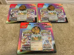 Pokemon TCG Prismatic Evolutions Eevee 2-pack Blister Lot of 3! New! Sealed! - Image 1
