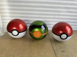 Pokemon Dusk Ball & Red Reg Tin - Empty Poke Ball Storage - Image 1