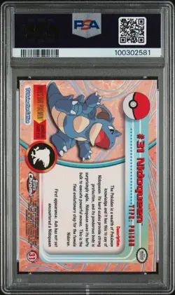 2000 Topps Chrome Pokemon T.V. Nidoqueen Holo #31 - PSA 10 (GEM MINT) - Image 2
