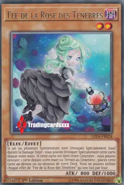 ?Yu-Gi-Oh!? Fee de la Rose des Tenebres (Dark Fairy) : LED4-FR024 -VF/Rare- - Image 1