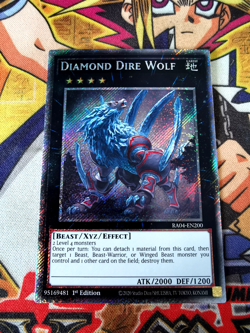 Diamond Dire Wolf ra04-en200 (NEW) Platinum-Secret Yu-Gi-Oh - Image 1