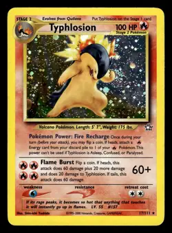 Typhlosion 17/111 Holo Rare Neo Genesis Set Pokemon Card - Image 1