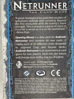 Android Netrunner LCG Opening Move Data Pack New 2013 Fantasy Flight Games - Image 5
