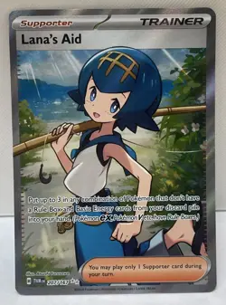 Lanas Aid 207/167 Ultra Rare Full Art Card Pokemon TCG Twilight Masquerade - Image 1
