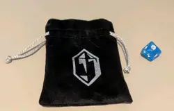 Final Fantasy MTG Promo Felt Dice Bag And D10 - Image 1