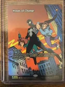 Spider-Man MTG Magic The Gathering Winds of Change Eternal-Legal Borderless Foil - Image 1