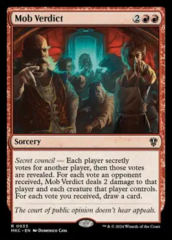 Near Mint, English - 4 x MTG Mob Verdict Commander: Murders at Karlov Manor - Image 1