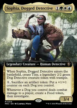 Near Mint, English - 1 x MTG Sophia, Dogged Detective - Extended Art Commander: - Image 1