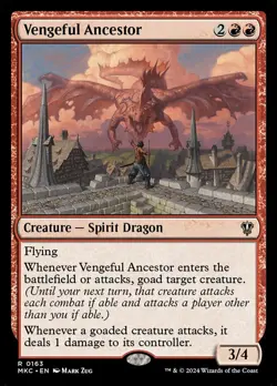 Near Mint, English - 1 x MTG Vengeful Ancestor Commander: Murders at Karlov Mano - Image 1
