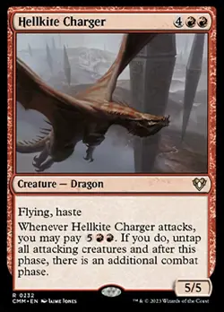 Near Mint, English - 1 x MTG Hellkite Charger Commander Masters - Image 1