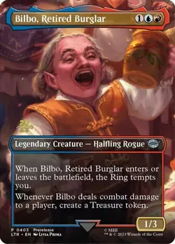 Near Mint, English - 2 x MTG Bilbo, Retired Burglar - Foil-Stamped Prerelease Fo - Image 1