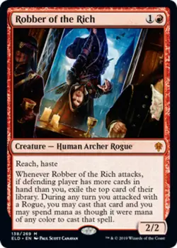 Near Mint, English - 1 x MTG Robber of the Rich - Foil Throne of Eldraine - Image 1