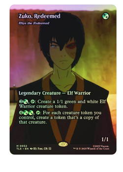 Rhys the Redeemed - Zuko, Redeemed - Foil - Borderless Avatar MTG - Image 1