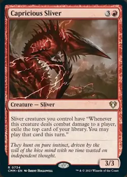 Near Mint, English - 1 x MTG Capricious Sliver Commander Masters - Image 1