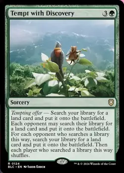 Near Mint, English - 1 x MTG Tempt with Discovery Commander: Bloomburrow - Image 1