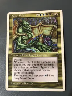 Nicol Bolas X1 Chronicles Played Condition See Pics Front/back - Image 1