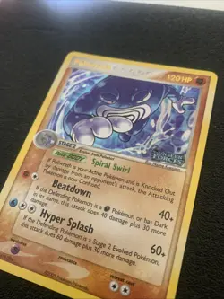 Pokemon EX Unseen Forces Poliwrath Stamped Reverse Holo Card 11/115 2005 - Image 3