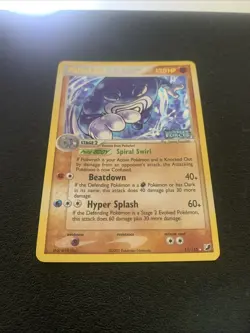 Pokemon EX Unseen Forces Poliwrath Stamped Reverse Holo Card 11/115 2005 - Image 4