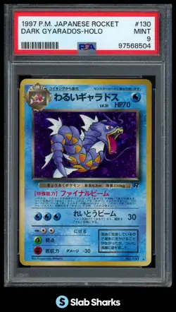 1997 POKEMON JAPANESE ROCKET #130 DARK GYARADOS HOLO MINT PSA 9 - Image 1