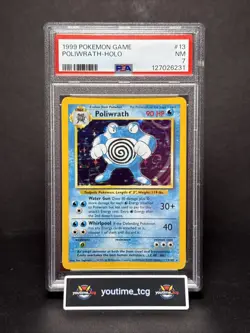 1999 Pokemon Game Poliwrath-Holo #13 PSA 7 - Image 1