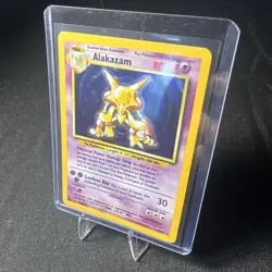 Alakazam 1/102 Base Set Unlimited Holo Rare Card Pokemon TCG WOTC - LP - Image 1