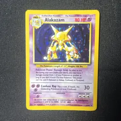 Alakazam 1/102 Base Set Unlimited Holo Rare Card Pokemon TCG WOTC - LP - Image 3