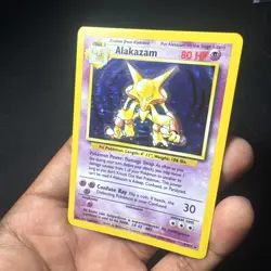 Alakazam 1/102 Base Set Unlimited Holo Rare Card Pokemon TCG WOTC - LP - Image 5