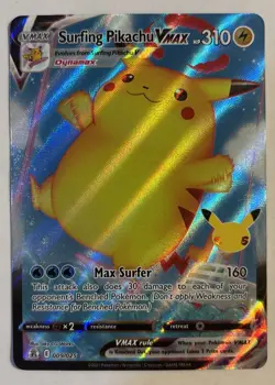 Surfing Pikachu VMAX 009/025 - 2021 Pokemon Celebrations Holo - Full Art - Image 1