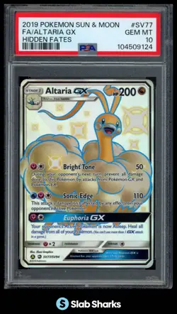 2019 POKEMON SM HIDDEN FATES #SV77/SV94 ALTARIA GX SHINY VAULT RARE PSA 10 - Image 1