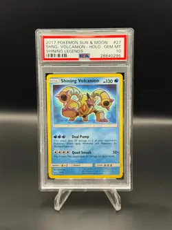 2017 POKEMON SUN & MOON SHINING LEGENDS #27 SHINING VOLCANION-HOLO PSA 10 - Image 1