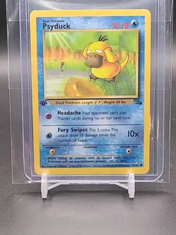 1999 Pokemon Fossil 1st Edition Psyduck #53/62 - Image 1