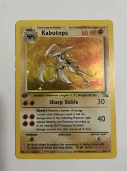 Pokemon Kabutops Holo First Edition Fossil 9/62 MP - Image 1