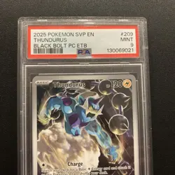 Pokemon Center Thundurus 209 Black Bolt Stamped PSA 9 Mint English - Image 2