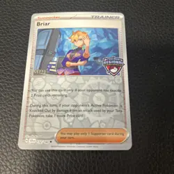 Pokemon TCG Briar 132/142 STAFF Regional Championships Promo (New Stamp) - Image 1