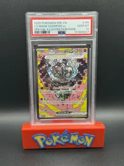Pokemon Prismatic Evolutions #160 Cornerstone Mask Ogerpon ex SIR - PSA 10 GM - Image 1