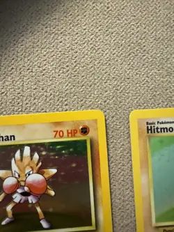 Pokemon TCG Hitmonchan X2 Base Set 7/102 Holo Unlimited Holo Rare - Image 3