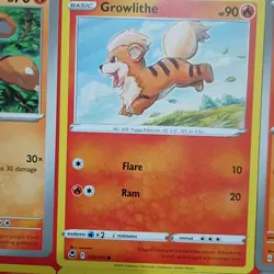 x18 Growlithe Arcanine pokemon cards mixed lot collection Fire & Rock type. - Image 3