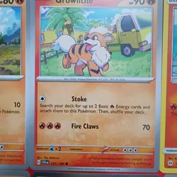 x18 Growlithe Arcanine pokemon cards mixed lot collection Fire & Rock type. - Image 5