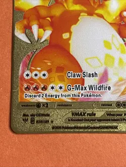 Charizard VMAX Gold Metal Pokemon Card-Collectible Gift Display!COOL! - Image 3