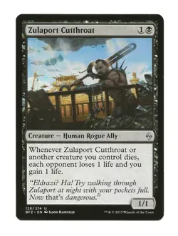 Zulaport Cutthroat Creature Cards Battle for Zendikar 1x LP Magic the Gathering - Image 1