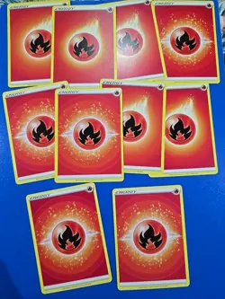 Pokemon TCG Basic Fire Energy Card Lot - Qty 10 - Image 2