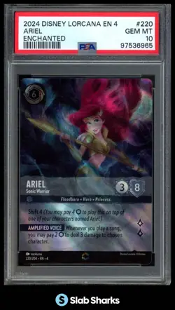 2024 DISNEY LORCANA URSULA'S RETURN ARIEL SONIC WARRIOR ENCHANTED PSA 10 - Image 1